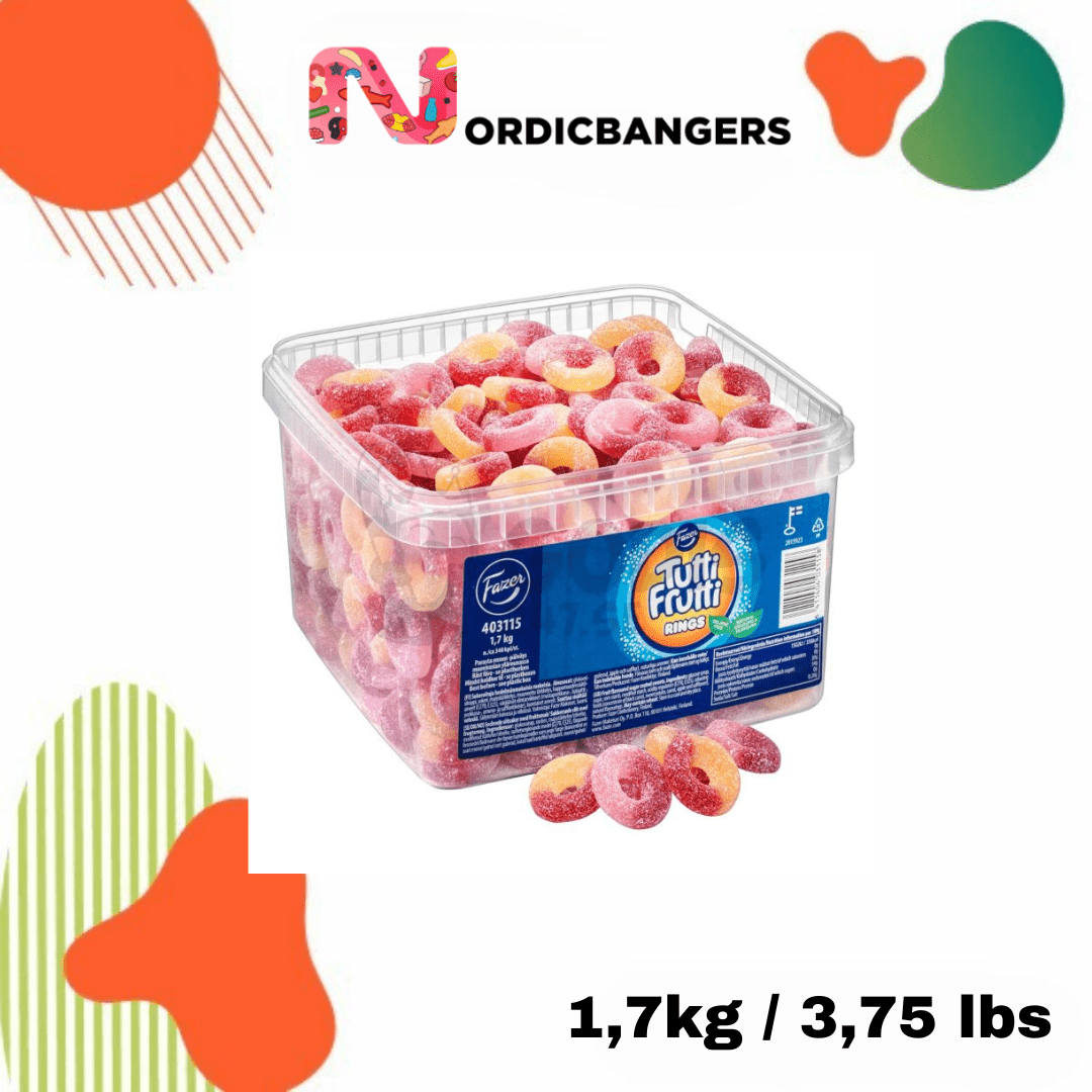 Swedish Candy - TUTTI FRUTTI RINGS - Nordicbangers