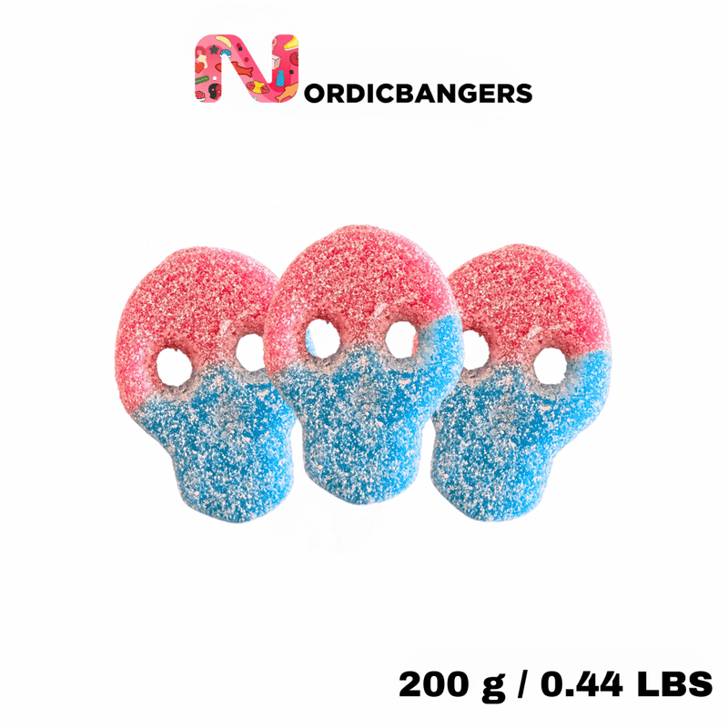 Swedish candy - Veggie Fizzy Skulls - Nordicbangers