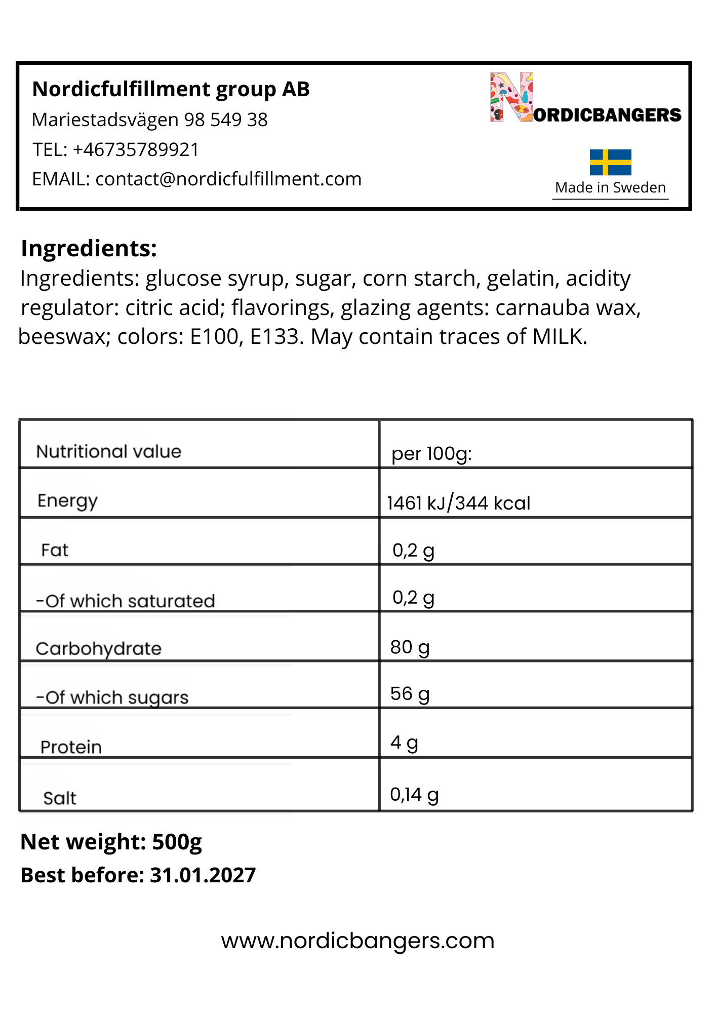 Swedish Candy - VIDAL Pineapples - Nordicbangers