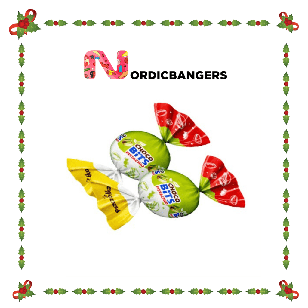 Swedish Christmas Candy - CHOCO BITS PISTACHIO PRALIN - Nordicbangers