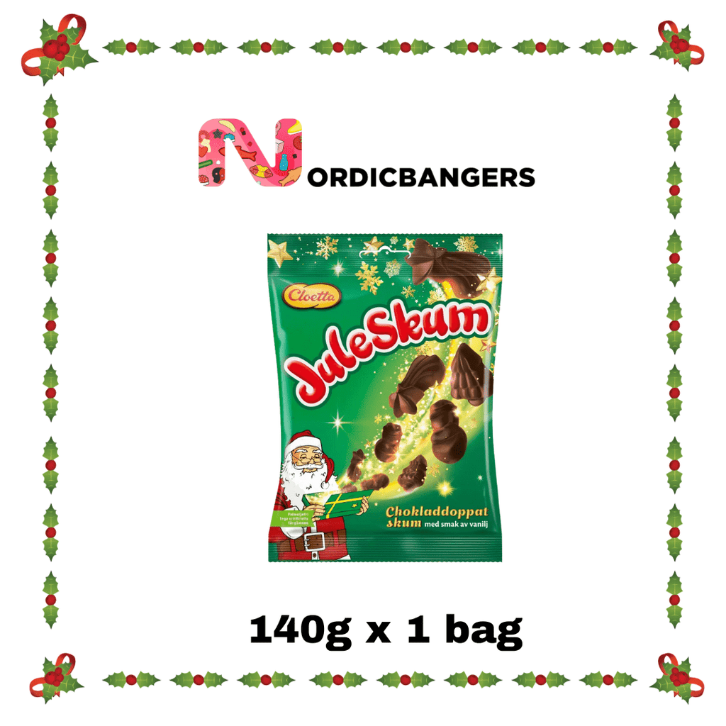Swedish Christmas Candy - Cloetta Chocolate - Covered Juleskum 140g - Nordicbangers