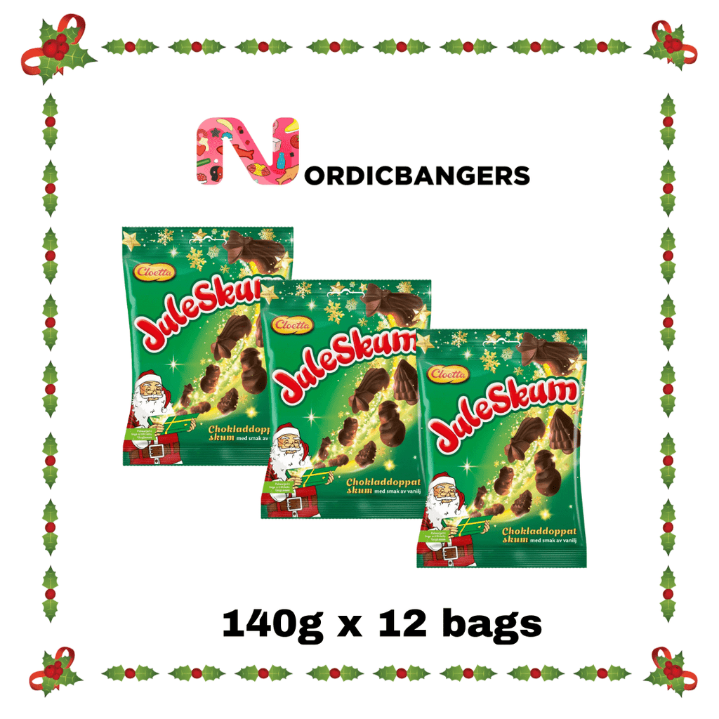 Swedish Christmas Candy - Cloetta Chocolate - Covered Juleskum 140g - Nordicbangers