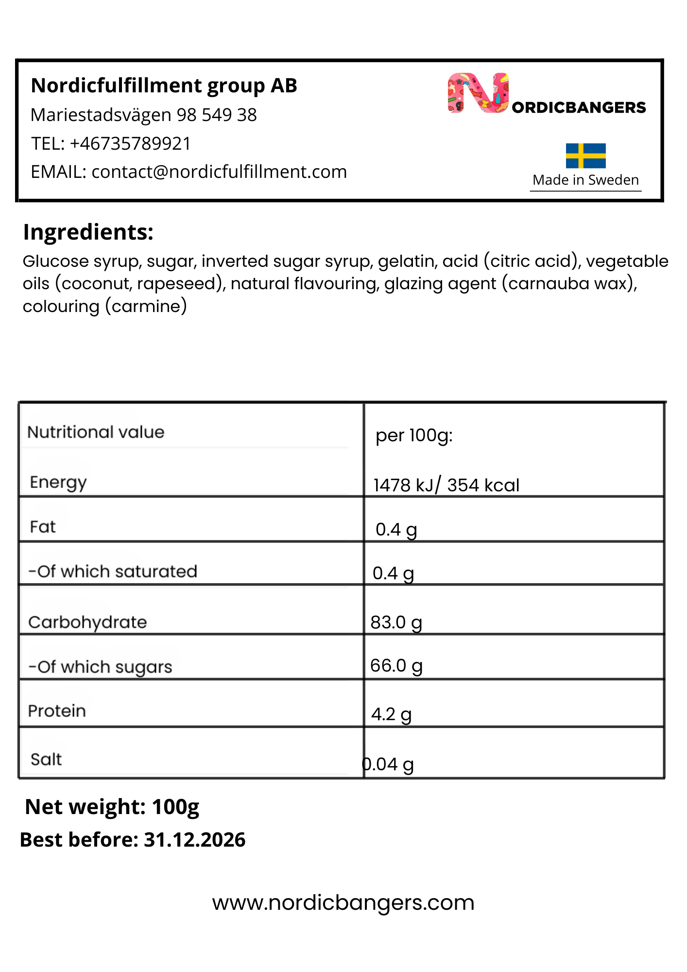 Swedish Christmas Candy - Cloetta Juleskum Original 100g - Nordicbangers