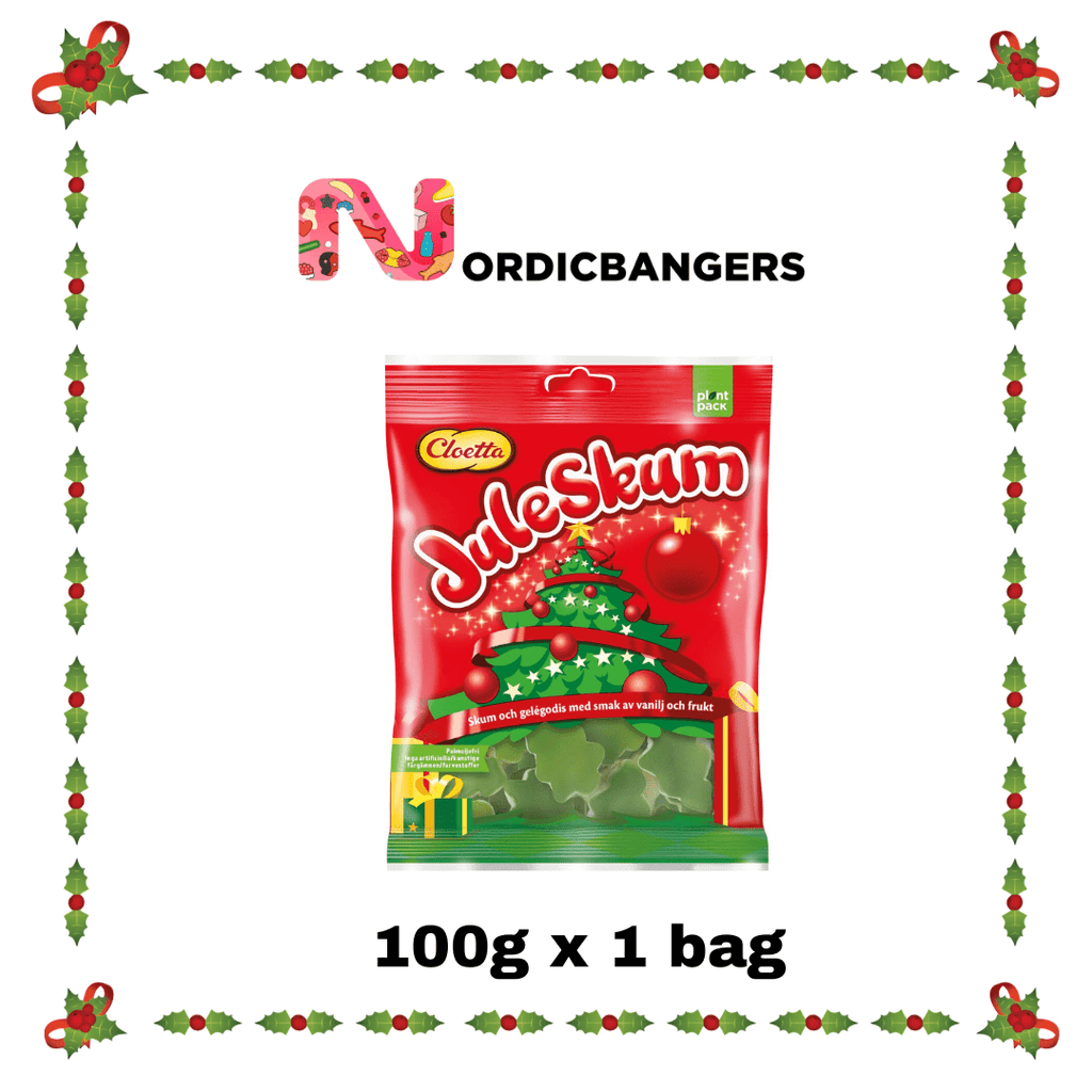 Swedish Christmas Candy - Cloetta Juleskum Xmas Trees – 100 g - Nordicbangers