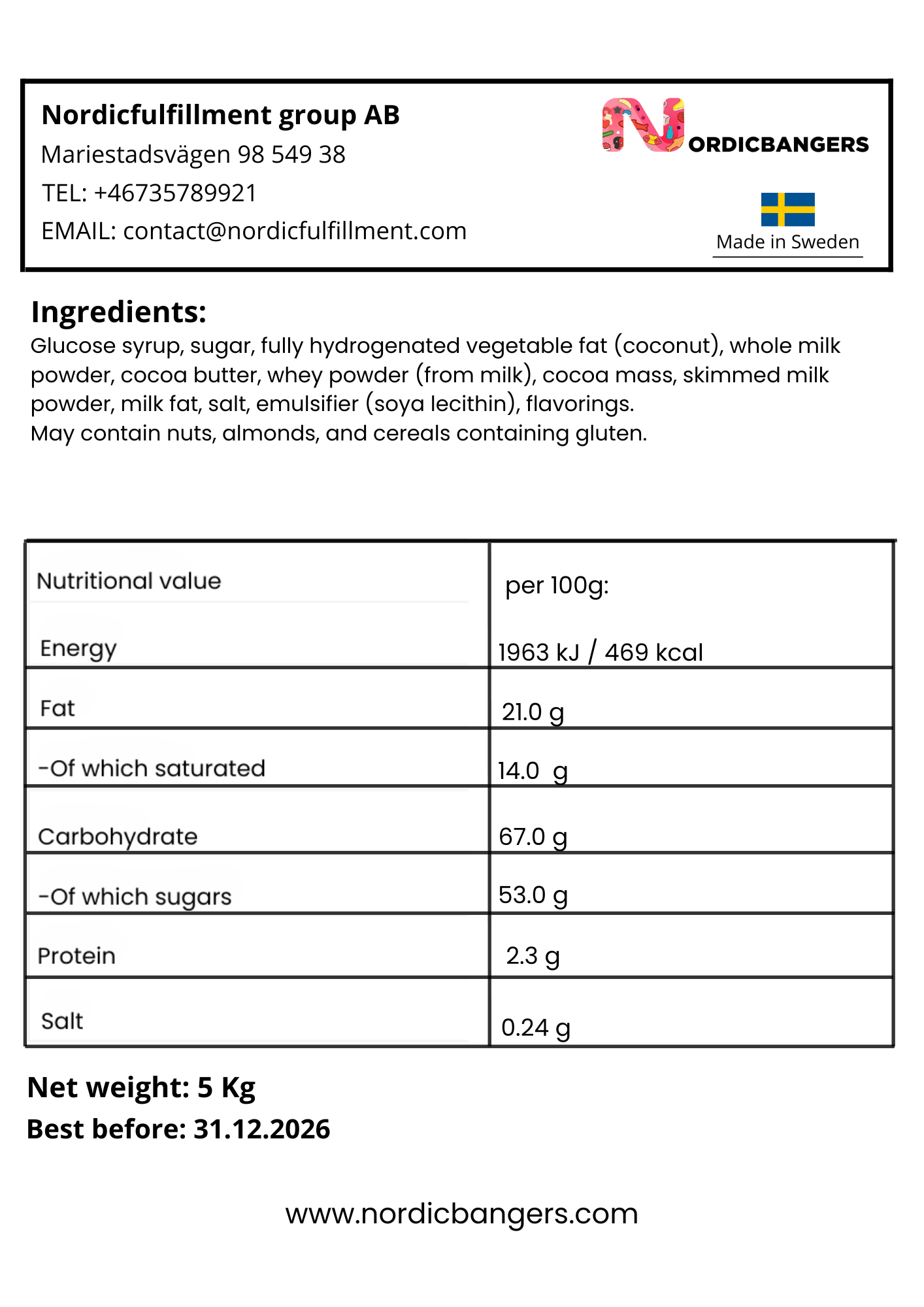 Swedish Christmas Candy - Dumle Winter Mix - Nordicbangers