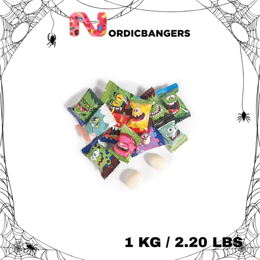 Swedish halloween candy - Monster mix sour fizzy candies - Nordicbangers