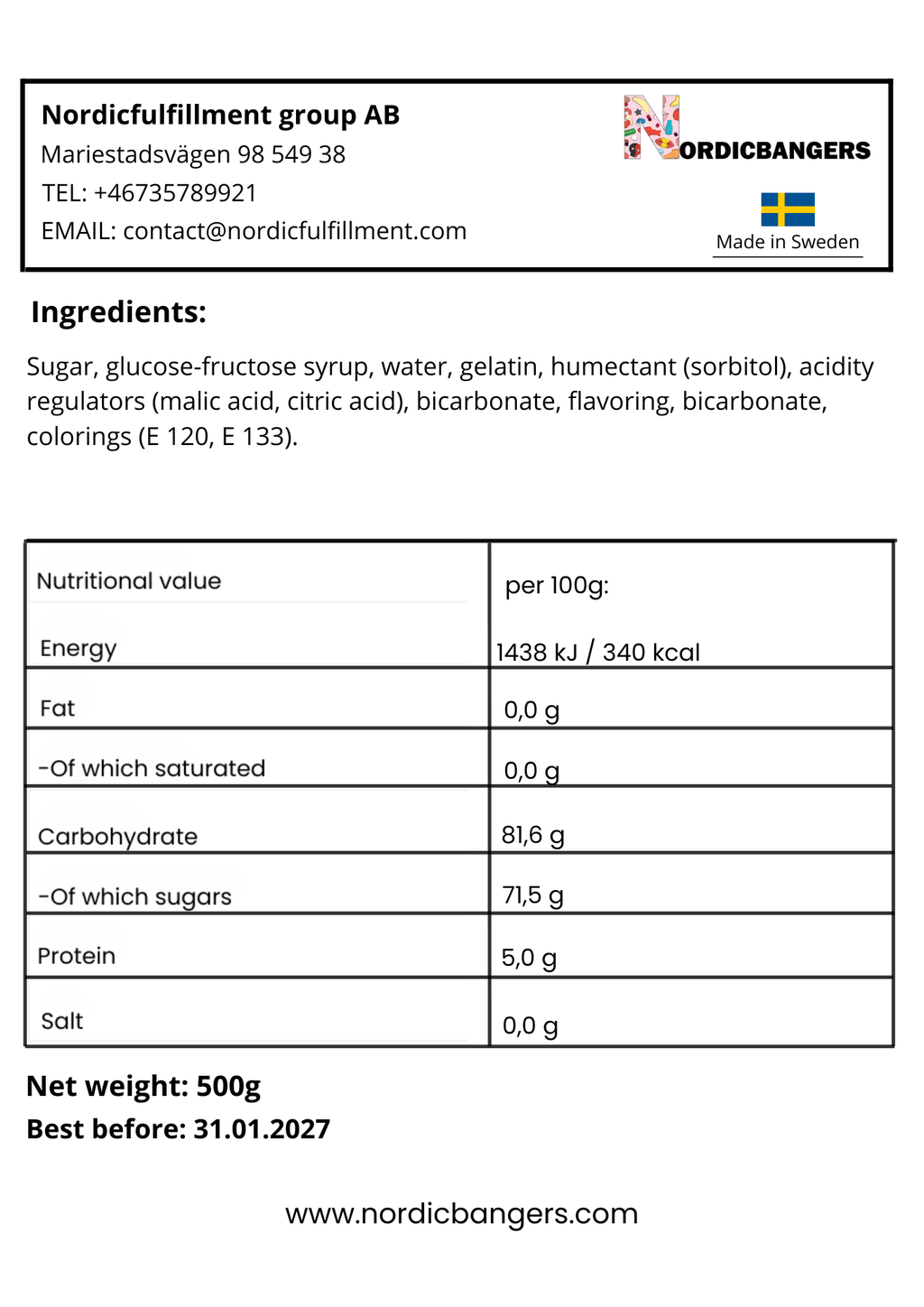 Swedsih Candy - FIZZY RINGS - Nordicbangers